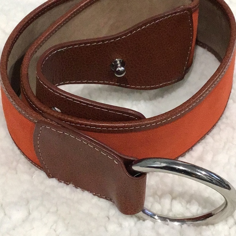 Loft SUEDE AND LTHR BLT. SIZE M. TAN AND BROWN